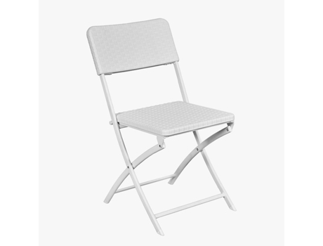 LOSANGO SQUARE Silla Plegable de Exterior Blanco 57x44x80cm VIVA