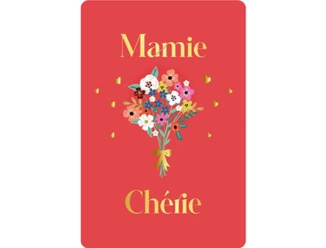 Tarjeta doble KIUB Des Plumes Et Des Fleurs Mamie