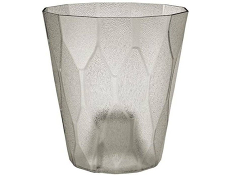 Maceta PROSPERPLAST Rocka P Transparente (Gris - 14 x 14 x 15 cm)