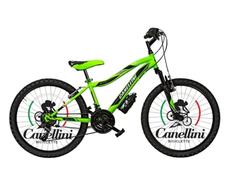 Bicicleta infantil VORTEX 24 - 18 velocidades (Verde/negro) BICICLETTE CANELLINI