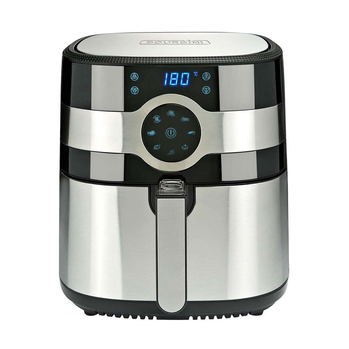 Freidora De Aire digital 6 litros bourgini health fryer plus 6.0l2.0kg sin aceite 182146 1800