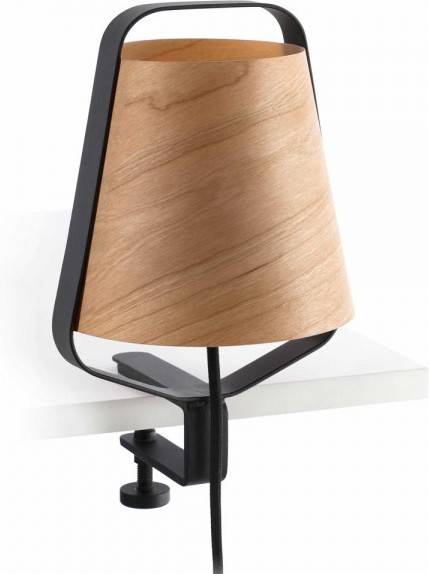 Lámpara de Mesa FARO BARCELONA Stood (Negro, Marrón - E27 - Máx. 20W - Madera)