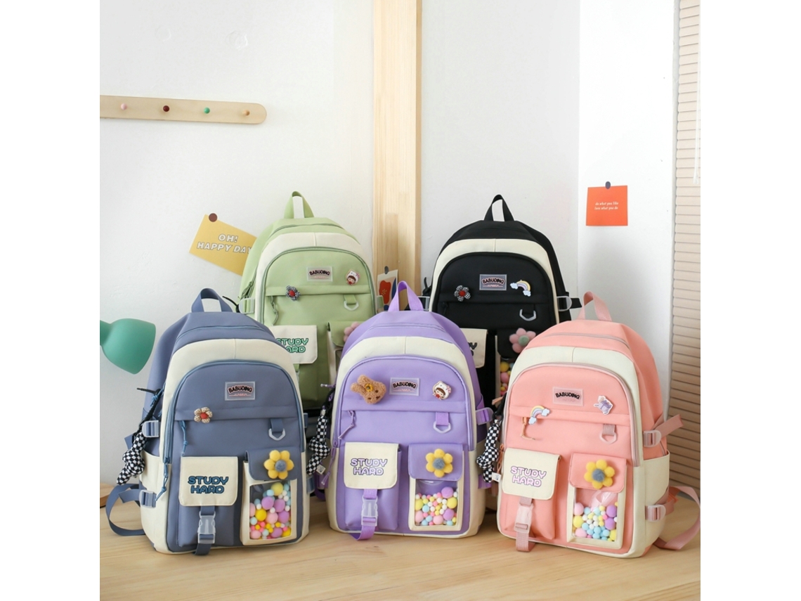 5pcs ninos mochila escolar kawaii ninas mochila escolar multifuncional Worten.es