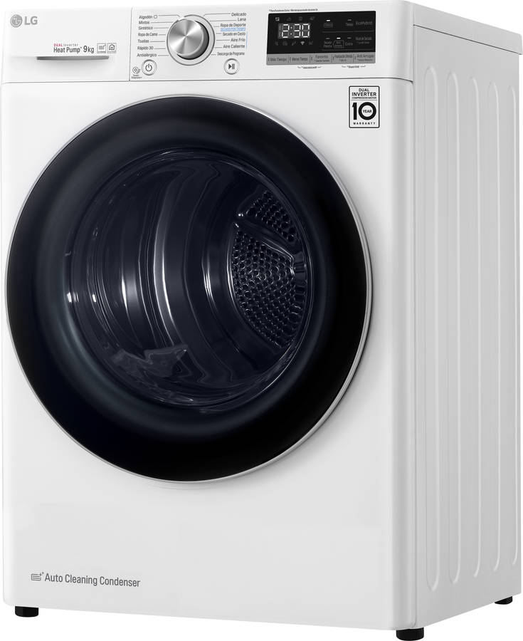 Secadora LG RC90V9AV3Q (9 kg - Bomba de Calor - Blanco)