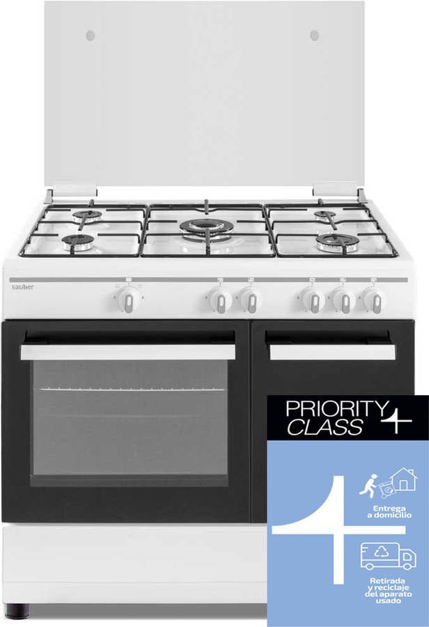 Cocina SAUBER SCW5GB (60 L - Gas Butano-Propano - Blanco)