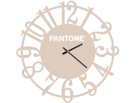 Reloj De Pared pantone by homemania hio8681847185406 beige y blanco metal arenablanco 40x015x40 cm