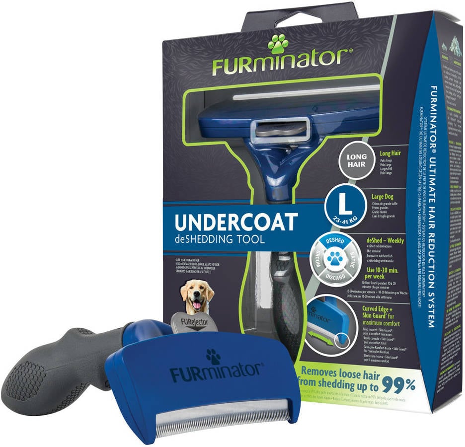 Furminator Undercoat Deshedding cepillo para perros grandes pelo largo tamaño