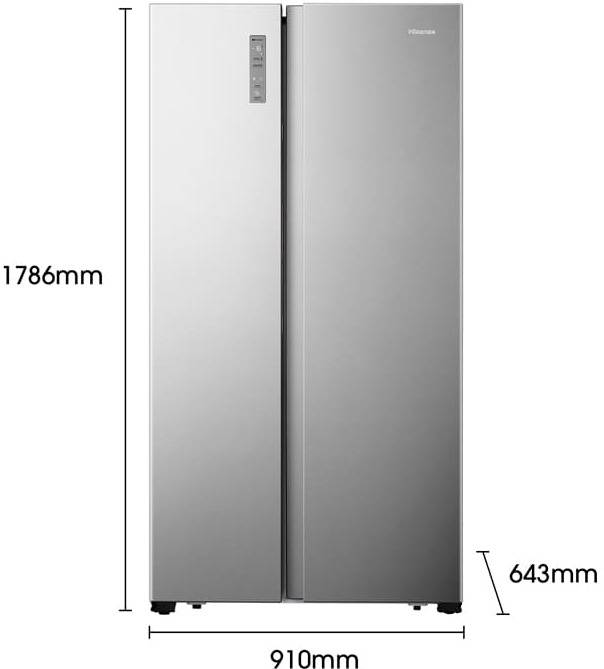 Frigorífico Americano HISENSE RS677N4BIE (No Frost - 178.6 cm - 519 L - Inox)