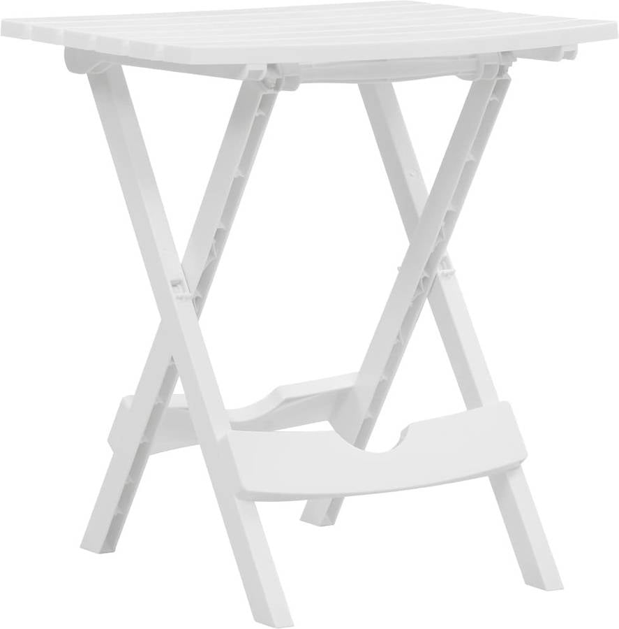 Mesa de Jardín VIDAXL Plegable Blanco (44.5 x 38.5 x 50 cm)