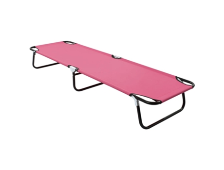 MAISON EXCLUSIVE Tumbona plegable de acero rosa