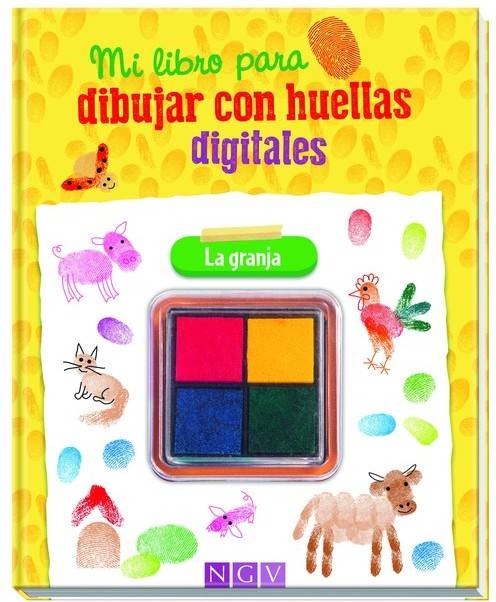 Granja. Mi Libro para dibujar con huellas digitales de autores español tus