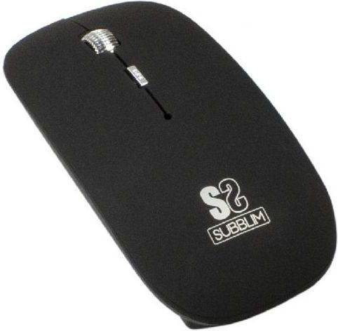 Ratón SUBBLIM Flat (Bluetooth - Regular - 1600 dpi - Negro)