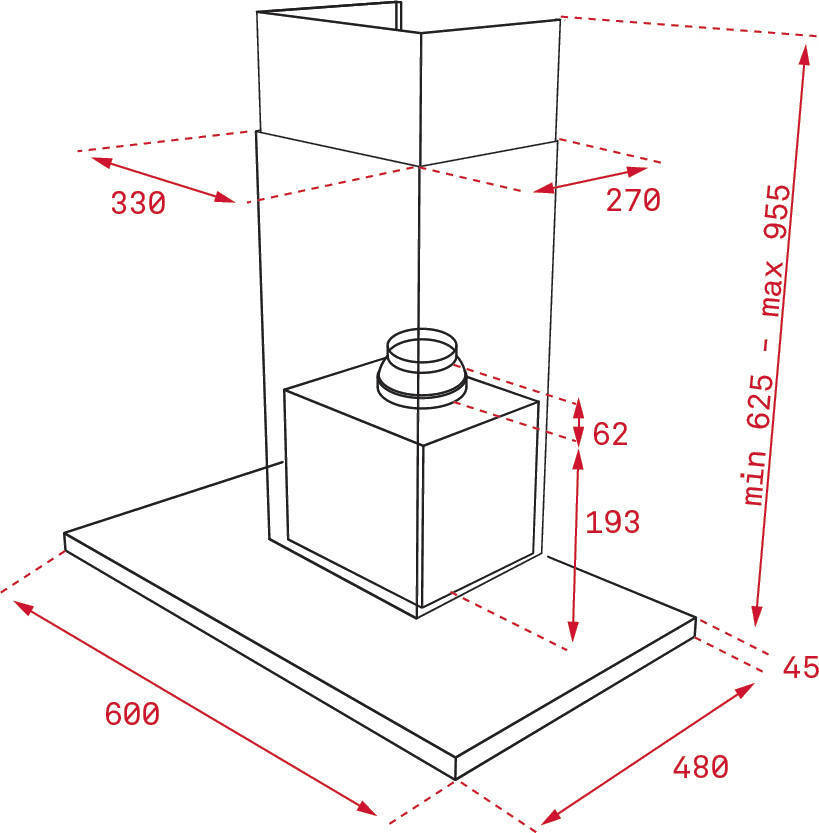 Campana TEKA DSH 685 (586 m3/h - 60 cm - Inox)