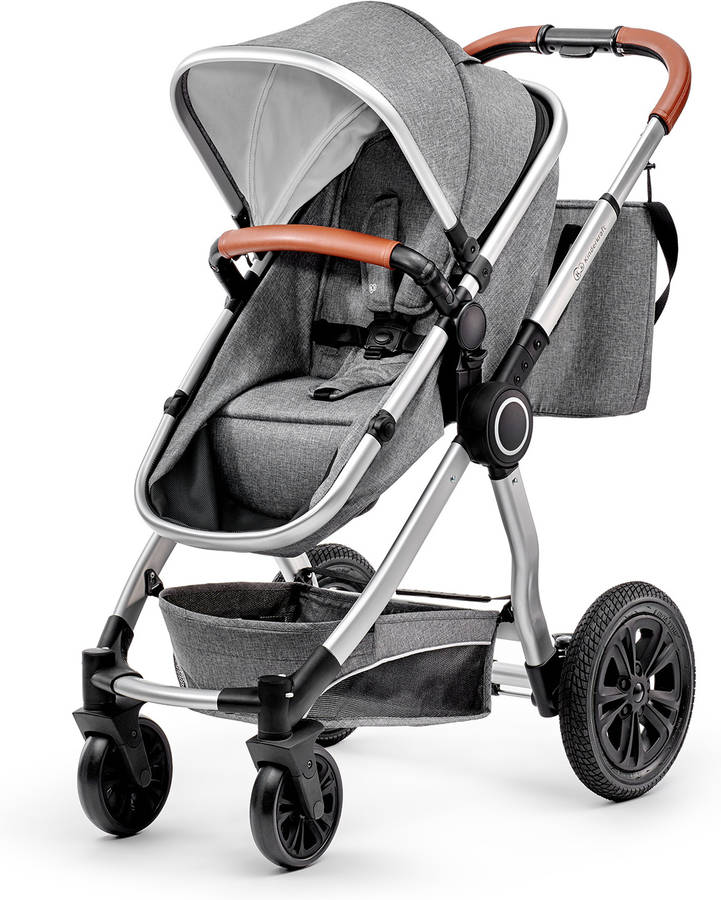 Kinderkraft Carrito Bebé 3 piezas veo silla paseo asiento coche capazo plegado gris de en 1 trio in grey 101.5 59.5 106