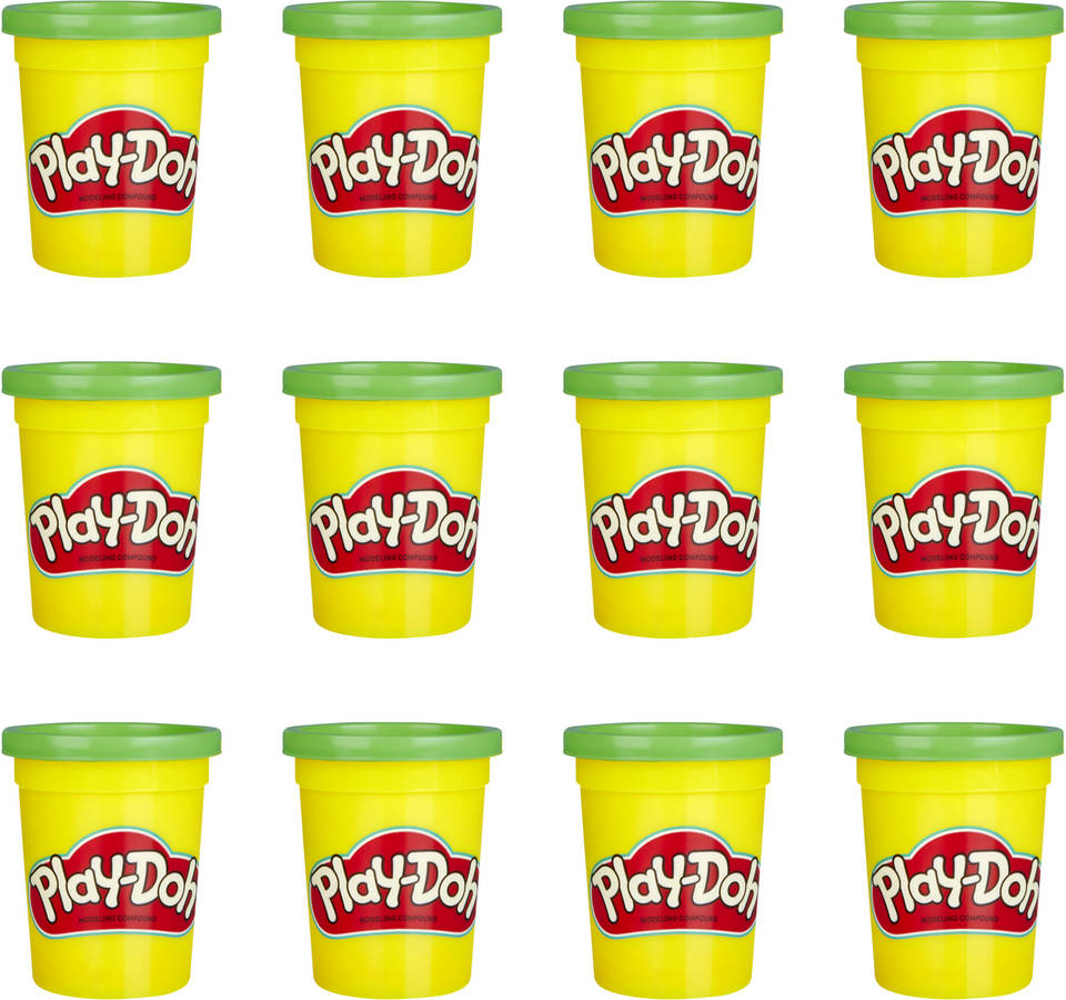 Plastilina PLAY-DOH Pack de 12 botes verde (Edad Mínima: 2 años)