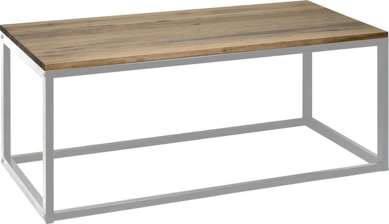 Taburete DS MUEBLES iCub (Blanco - 40x120x45 cm - Madera y Metal)