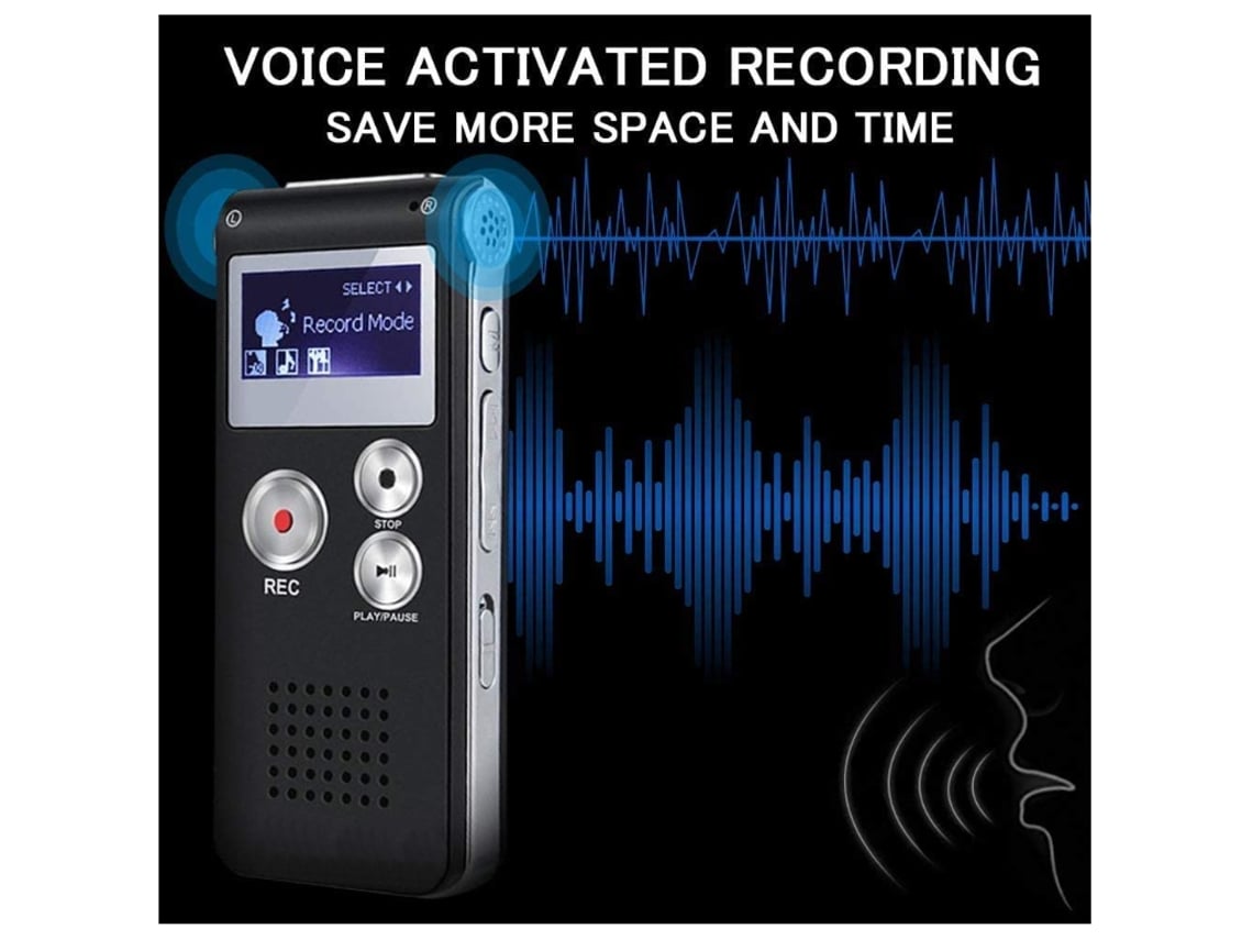 QZT Pequeña Grabadora de Voz Portátil Reproductor de MP3 Grabadora