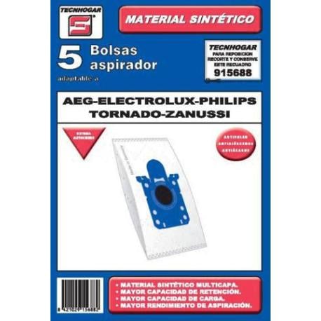 Bolsa aspirador pack 5 uds. aeg-electrolux-philips 915688