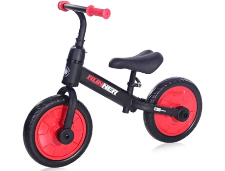 Bicicleta de Equilíbrio LORELLI Runner 2 in 1 Black & Red (Edad Mínima: 3 años)