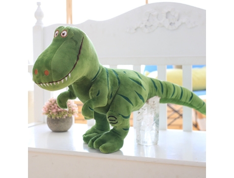 Dinosaurio de Peluche de Dibujos Animados Tyrannosaurus Lindo Muñeco de Peluche Verde Oscuro - 100Cm