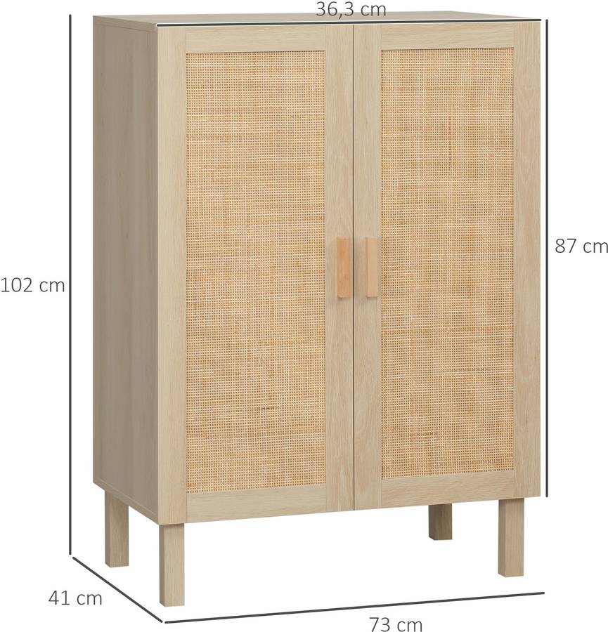 Armario HOMCOM 838-199 (Melamina - Marrón - 73 x 41 x 102 cm)