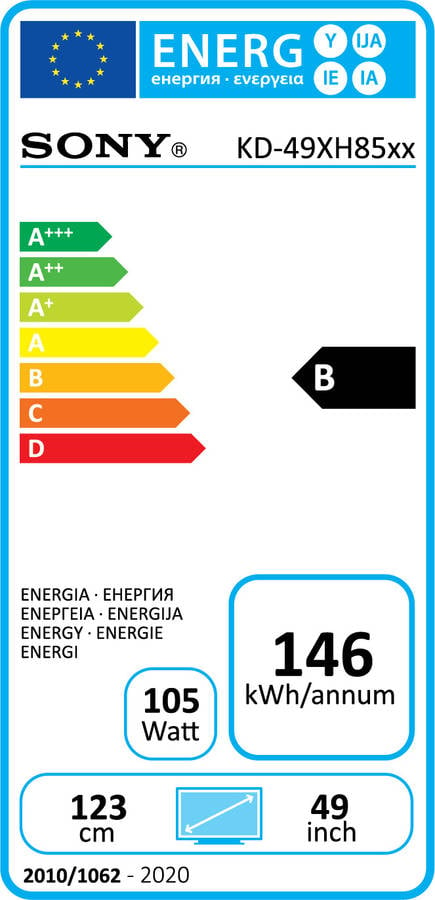 TV SONY KD-49XH8596 (LED - 49'' - 124 cm - 4K Ultra HD - Smart TV)
