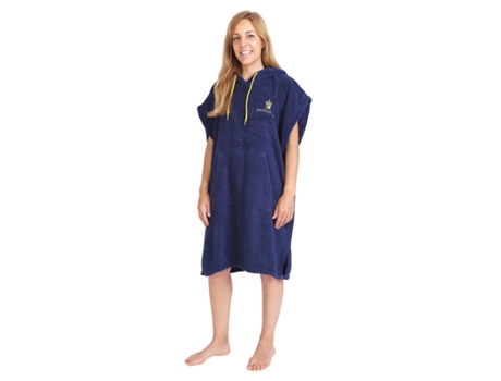 PACIFIQUE SUD Poncho Surf Blue & Yellow S/Mangas Talla Médio