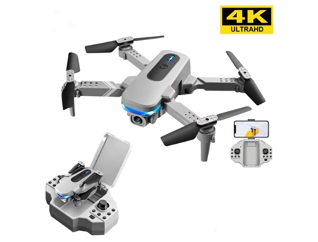 Mini dron plegable KY910 con una sola cámara 4K (2 baterías - Duración de la batería: 12 min - Gris)