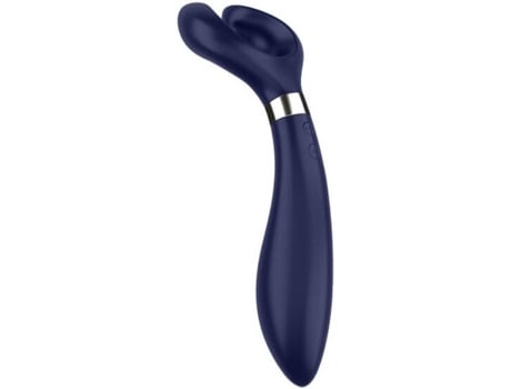 Vibrador Satisfyer Partner 3 azul multifun mujeres hombres y parejas con 100 combinaciones vibratorias cabezal giro de 180° baterías