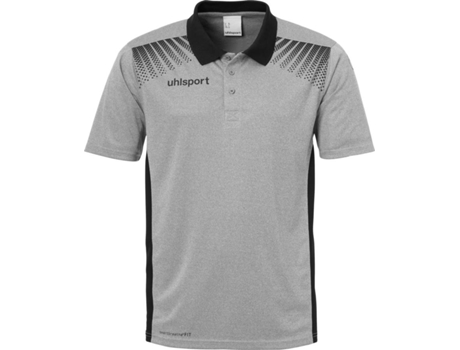 Polo para Hombre UHLSPORT Goal Negro, Gris para Fútbol (12 años)