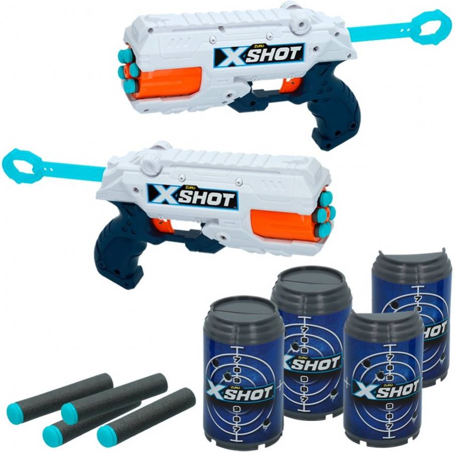 Conjunto de 2 Lanzadores ZURU X-Shot: Reflex (Con 6 Latas)