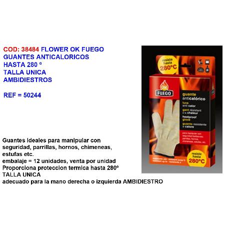 Flower ok fuego guantes anticaloricos 280  t.unica ambidie 50244