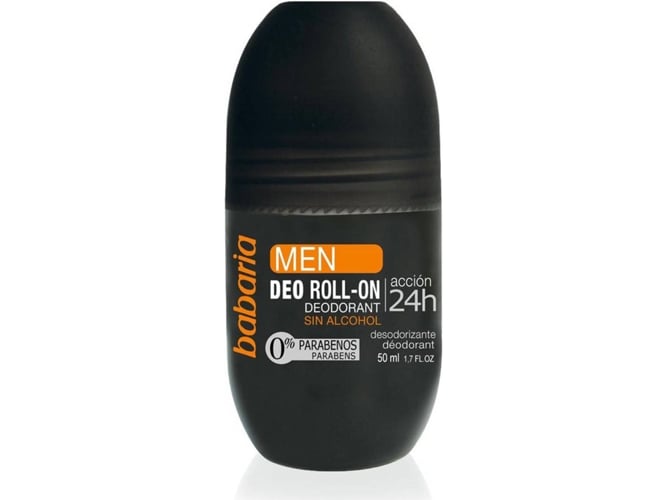 Desodorante BABARIA Men Roll On Sin Alcohol Accion 24H (50 ml)