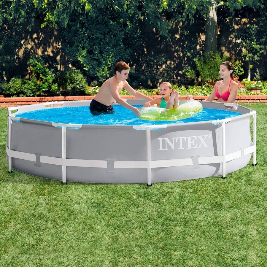 Piscina Tubular INTEX Prisma Frame Gris (305x76cm - 4.485L)