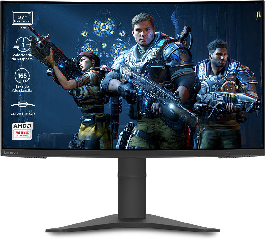 Monitor Gaming Curvo LENOVO G27C-10 (27'' - 1 ms - 165 Hz - FreeSync)