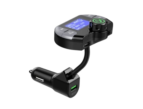 Transmisor FM Coche Bluetooth Manos libres Kit de coche AUX Receptor de  audio QC3.0 PD 30W Carga rápida Reproductor de MP3 Modulador FM (Negro)  ENZONS