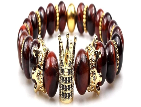 Royal Crown Bead Bracelet King and Queen Glamour Glamour Pareja Joya Regalos de Navidad para mujeres Hombres