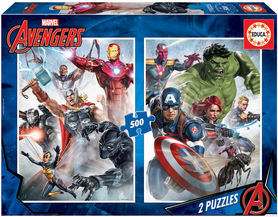 Puzzle EDUCA 2X500 Avengers (Edad Mínima: 12 Años - 1000 Piezas)