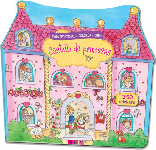 Castillo De Princesas pegatinas libro 250 stickers autores español colorea crea. tapa