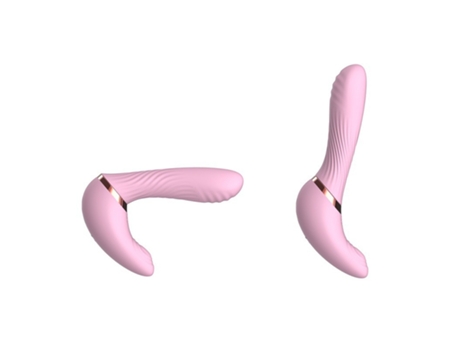 Vibrador de masaje multifrecuencia con función giratoria y pulsante para mujer (rosa) VEANXIN