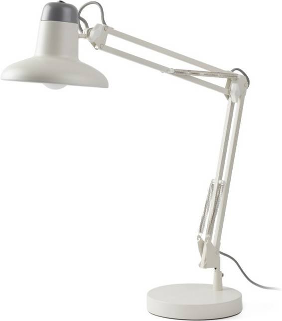 Lámpara de Mesa FARO BARCELONA Snap (Blanco - E27 - Máx. 15W - Acero)