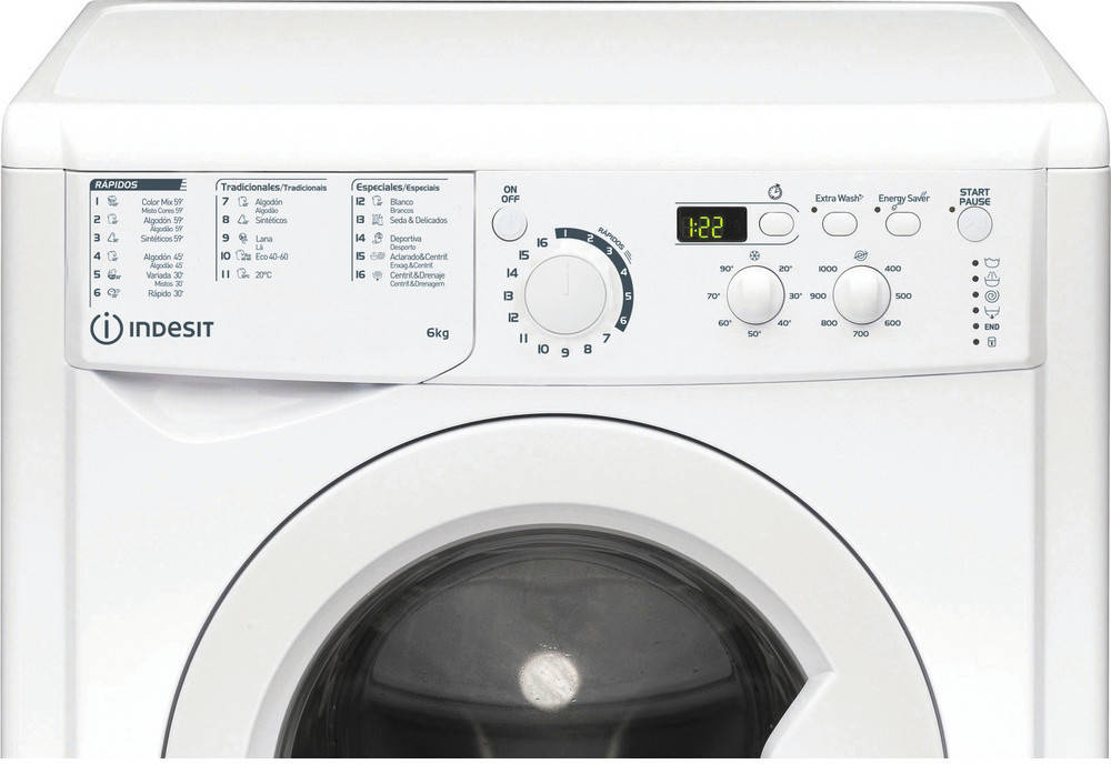 Lavadora INDESIT EWD 61051 W SPT N (6 kg - 1000 rpm - Blanco)