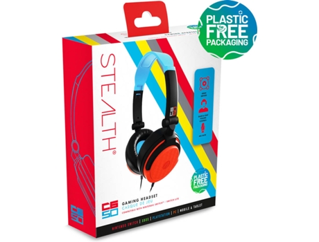 Auriculares Gaming STEALTH C6-50 (Over Ear - Multiplataforma - Azul y Rojo)