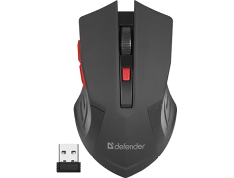 Ratón DEFENDER (yes - 1600 dpi - Negro,Rojo)