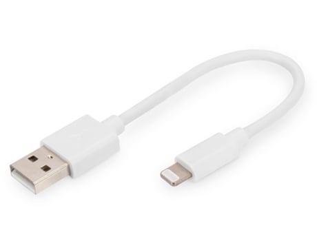 Cable Datos Carga Lightning Usb Certificación DIGITUS Blanco