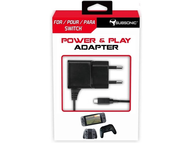 Subsonic Cargador Tipo para consola y accessorios nintendo switch ar power&play adapter play sa5399