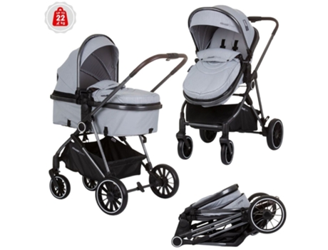 Carrito de Bebé Duo Convertible AURA hasta 22 kg ash grey CHIPOLINO