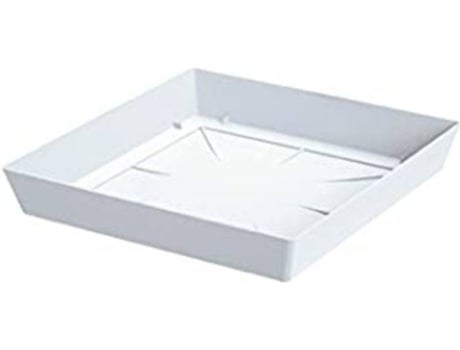 Maceta PROSPERPLAST Lofly Square (Blanco - 24.5 x 24.5 x 4 cm)