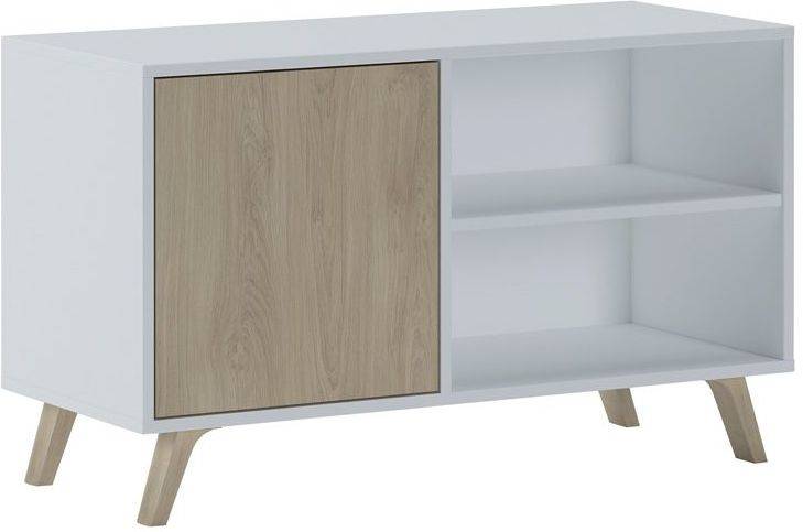 Mueble de TV SKRAUT HOME Wind  (Blanco - Puccini - Melamina, P.V.C - 92 x 40 x 57 cm)