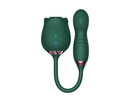 Vibrador de masaje de succión de rosa multifrecuencia para mujer (verde) VEANXIN